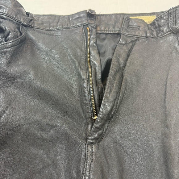 Rem Garson Genuine Leather Black  Pants Size 12 - Picture 7 of 13